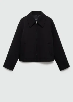 MANGO Kurtki*Kurtka z bawełny z koszulowym kołnierzykiem