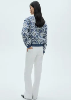 MANGO Kurtki*Kurtka z bawełny z kwiatowym haftem