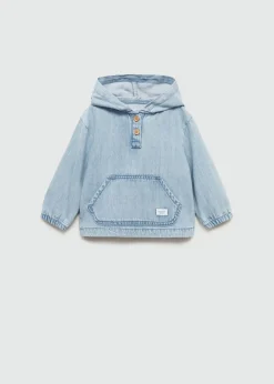 Dzieci MANGO Płaszcze I Kurtki*Kurtka z denimu z kieszenią kangurką