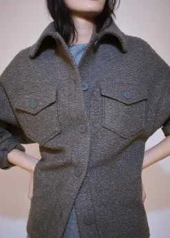 MANGO Kurtki*Kurtka z dzianiny bouclé z kieszeniami