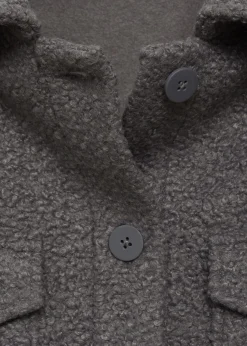 MANGO Kurtki*Kurtka z dzianiny bouclé z kieszeniami