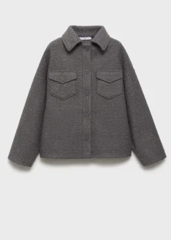 MANGO Kurtki*Kurtka z dzianiny bouclé z kieszeniami