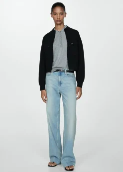 MANGO Kurtki*Kurtka z dzianiny z kieszeniami