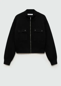 MANGO Kurtki*Kurtka z dzianiny z kieszeniami