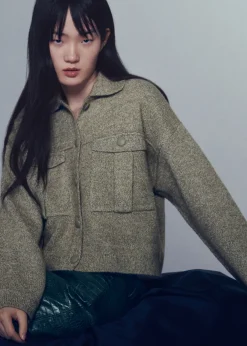 MANGO Kurtki*Kurtka z dzianiny z kieszeniami