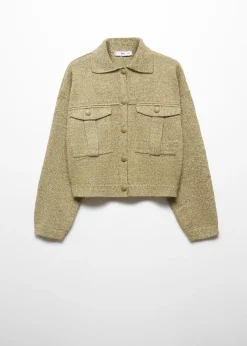 MANGO Kurtki*Kurtka z dzianiny z kieszeniami