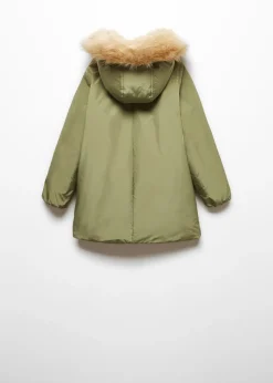 Dzieci MANGO Płaszcze I Kurtki*Kurtka z futrzanym kapturem