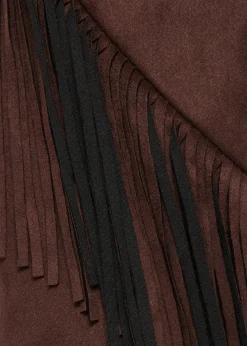 MANGO Kurtki*Kurtka z imitacji zamszu z frędzlami