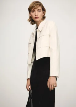 MANGO Kurtki*Kurtka z kieszeniami w paski