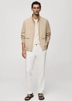 MANGO Kurtki I Koszule Wierzchnie*Kurtka z kieszeniami ze 100% bawełny