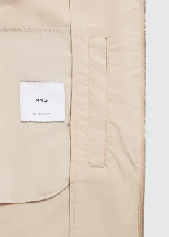 MANGO Kurtki I Koszule Wierzchnie*Kurtka z kieszeniami ze 100% bawełny