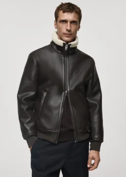 MANGO Kurtki I Koszule Wierzchnie|Płaszcze*Kurtka z kołnierzem z baranka