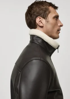 MANGO Kurtki I Koszule Wierzchnie|Płaszcze*Kurtka z kołnierzem z baranka