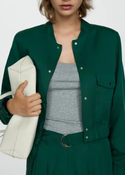 MANGO Kurtki*Kurtka z lyocellu z kieszeniami