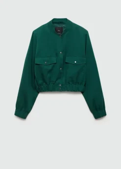 MANGO Kurtki*Kurtka z lyocellu z kieszeniami