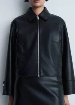 MANGO Kurtki*Kurtka z odpinanym kołnierzem z baranka