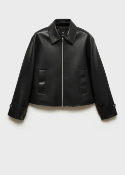 MANGO Kurtki*Kurtka z odpinanym kołnierzem z baranka