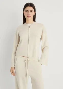 MANGO Kurtki|Piżamy*Kurtka z prążkowanej dzianiny na zamek