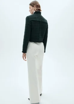 MANGO Kurtki*Kurtka z tweedu z wysokim kołnierzem