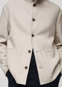 MANGO Kurtki I Koszule Wierzchnie*Kurtka z wełny handmade z kołnierzem kominowym