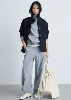 MANGO Kurtki*Kurtka z wełny z wysokim kołnierzem