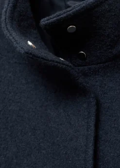 MANGO Kurtki*Kurtka z wełny z wysokim kołnierzem