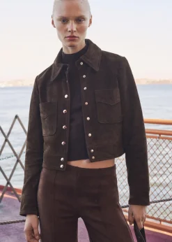 MANGO Kurtki|Skóra*Kurtka zamszowa z kieszeniami