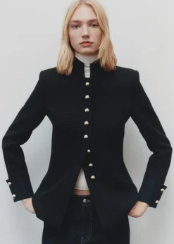 MANGO Kurtki*Kurtka ze stójką i ozdobnymi guzikami