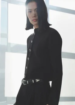 MANGO Kurtki|Swetry I Kardigany*Kurtka ze stójką i ozdobnymi guzikami