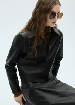 MANGO Płaszcze|Kurtki*Kurtka ze sztucznej skóry z kieszeniami