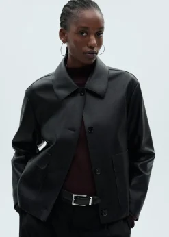 MANGO Płaszcze|Kurtki*Kurtka ze sztucznej skóry z kieszeniami