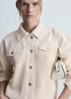 MANGO Kurtki*Kurtka ze wstawkami z dzianiny