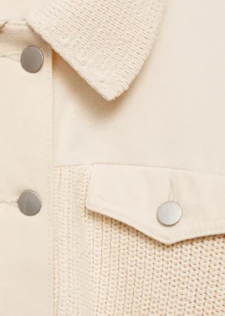 MANGO Kurtki*Kurtka ze wstawkami z dzianiny