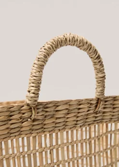 MANGO Kosze Do Sypialni|Kosze Do Salonu*Kwadratowy koszyk z naturalnych włókien 29 x 29 cm