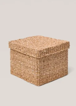 MANGO Kosze Do Sypialni|Kosze Do Salonu*Kwadratowy koszyk z pokrywą 33 x 25 cm