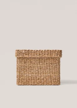 MANGO Kosze Do Sypialni|Kosze Do Salonu*Kwadratowy koszyk z pokrywą 33 x 25 cm