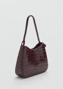 MANGO Torebki*Lakierowana torebka ze wzorem skóry krokodyla