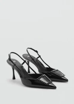 MANGO Buty*Lakierowane buty na obcasie bez pięty