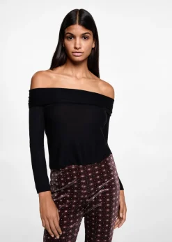 MANGO Spodnie*Legginsy flare z aksamitu ze wzorem