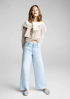 Dzieci MANGO Koszule I Bluzki*Lejąca bluzka w kwiaty