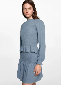 MANGO Koszule I Bluzki*Lejąca bluzka z marszczeniem