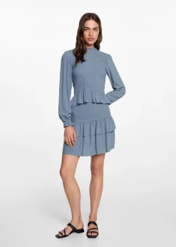 MANGO Koszule I Bluzki*Lejąca bluzka z marszczeniem