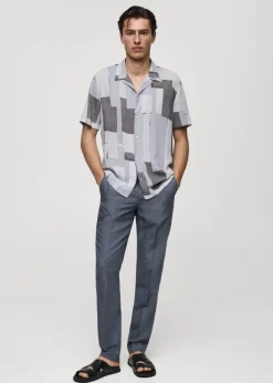 MANGO Koszule*Lejąca koszula regular fit z nadrukiem