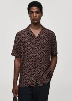 MANGO Koszule*Lejąca koszula regular fit z nadrukiem