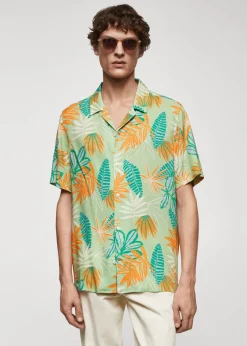 MANGO Koszule*Lejąca koszula regular fit z nadrukiem