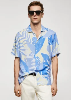 MANGO Koszule*Lejąca koszula regular fit z nadrukiem