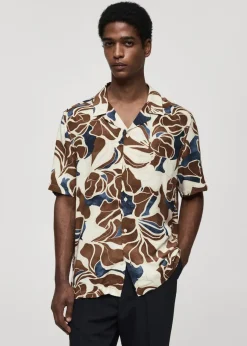 MANGO Koszule*Lejąca koszula regular fit z nadrukiem