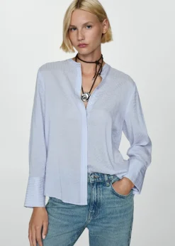 MANGO Koszule I Bluzki*Lejąca koszula w pasy