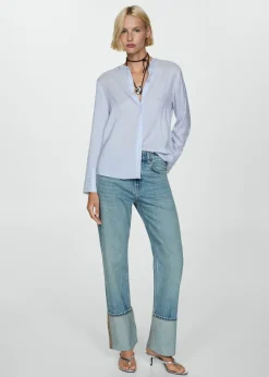 MANGO Koszule I Bluzki*Lejąca koszula w pasy