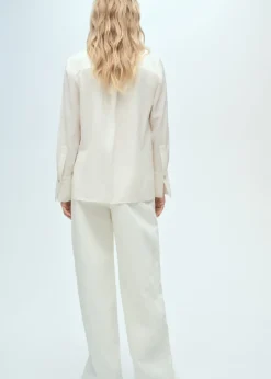 MANGO Koszule I Bluzki*Lejąca koszula z kontrastową wstawką